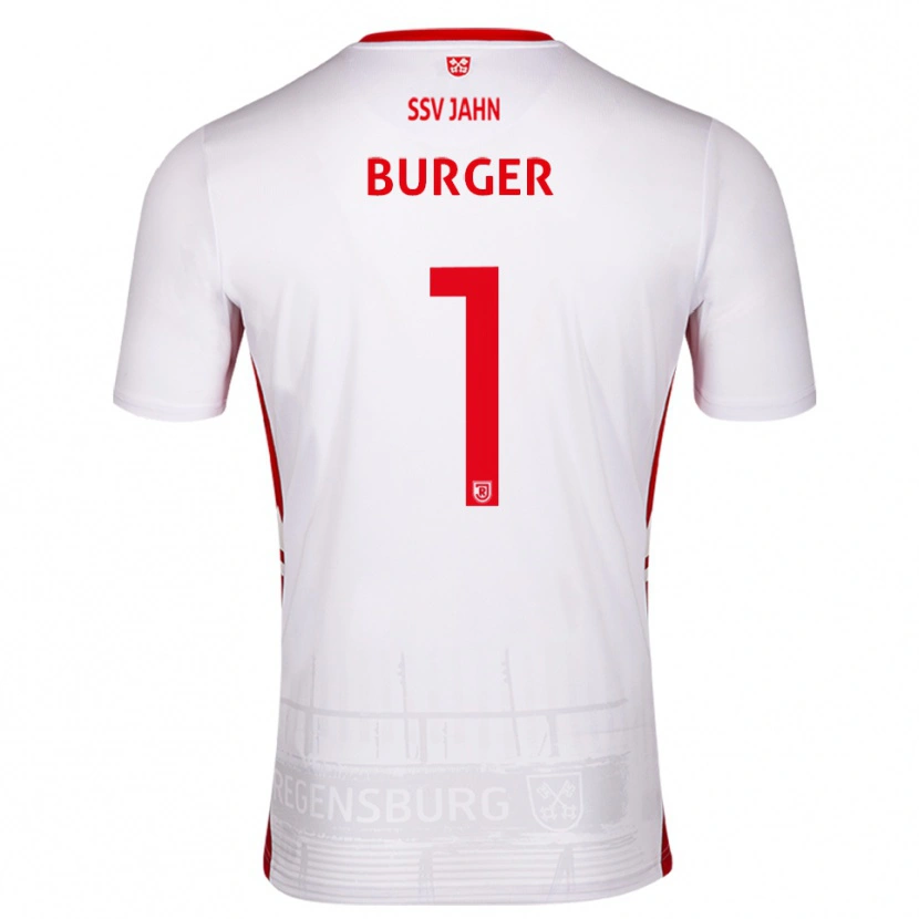 Danxen Donna Maglia Gabriel Burger #1 Bianco Rosso Kit Gara Home 2025/26 Maglietta