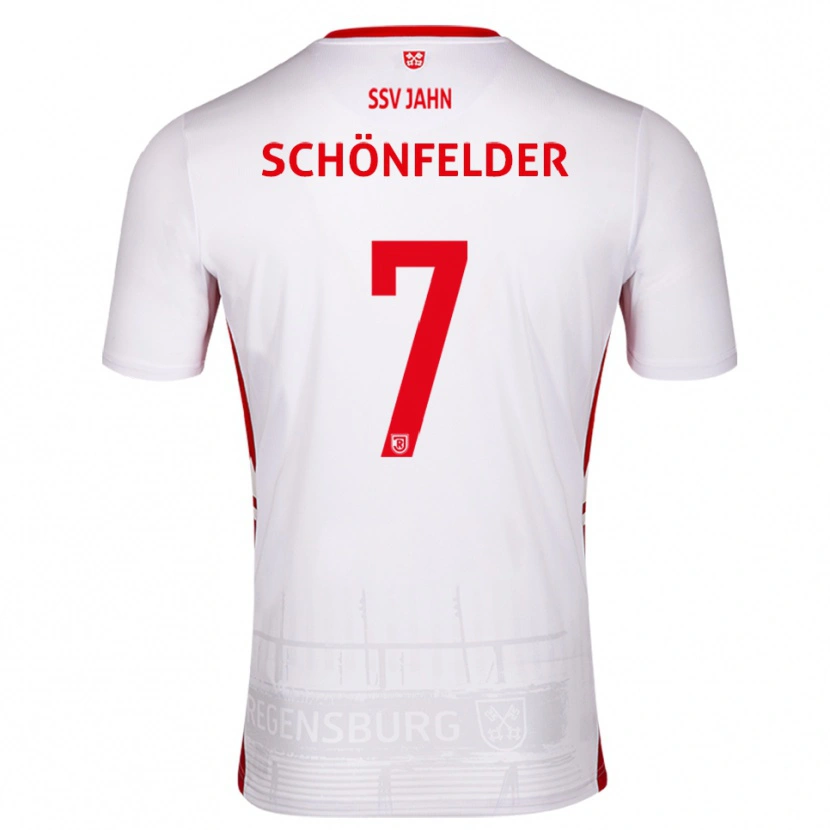 Danxen Donna Maglia Oscar Schönfelder #7 Bianco Rosso Kit Gara Home 2025/26 Maglietta