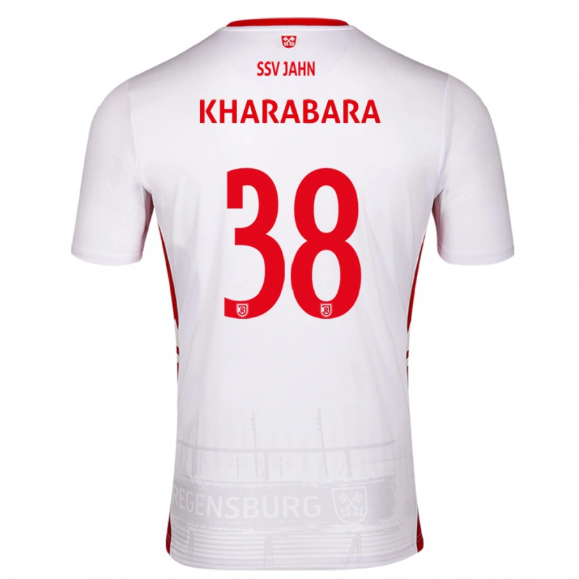Danxen Donna Maglia Volodymyr Kharabara #38 Bianco Rosso Kit Gara Home 2025/26 Maglietta