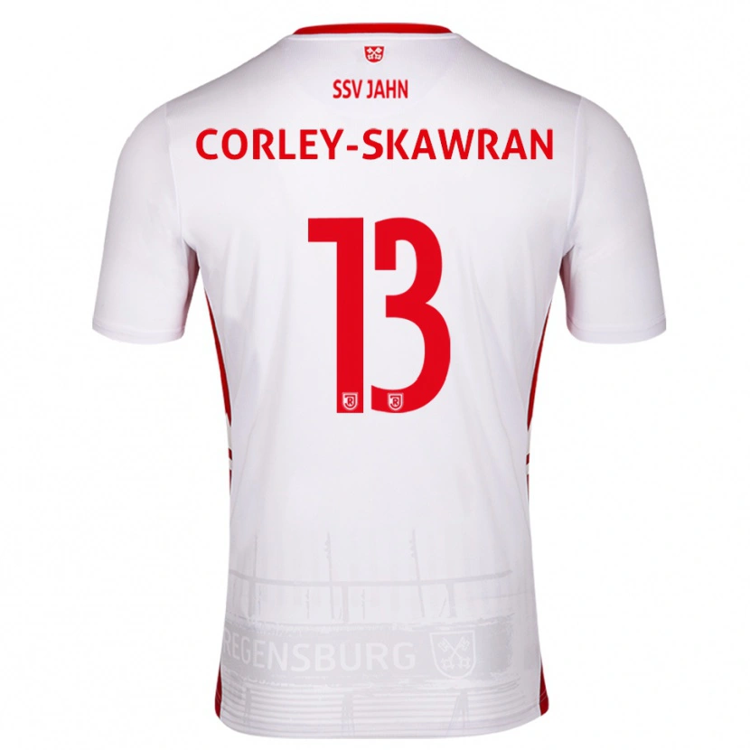 Danxen Donna Maglia Dorian Corley-Skawran #13 Bianco Rosso Kit Gara Home 2025/26 Maglietta