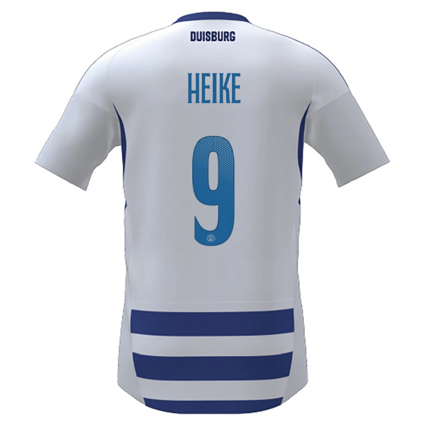 Danxen Donna Maglia Tim Heike #9 Bianco Blu Kit Gara Home 2025/26 Maglietta