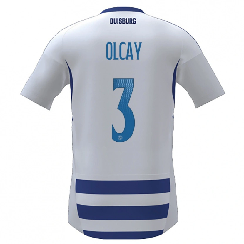 Danxen Donna Maglia Kadir Olcay #3 Bianco Blu Kit Gara Home 2025/26 Maglietta