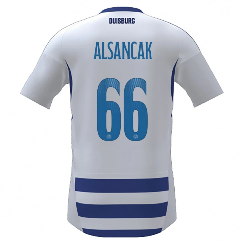 Danxen Donna Maglia Duygu Alsancak #66 Bianco Blu Kit Gara Home 2025/26 Maglietta