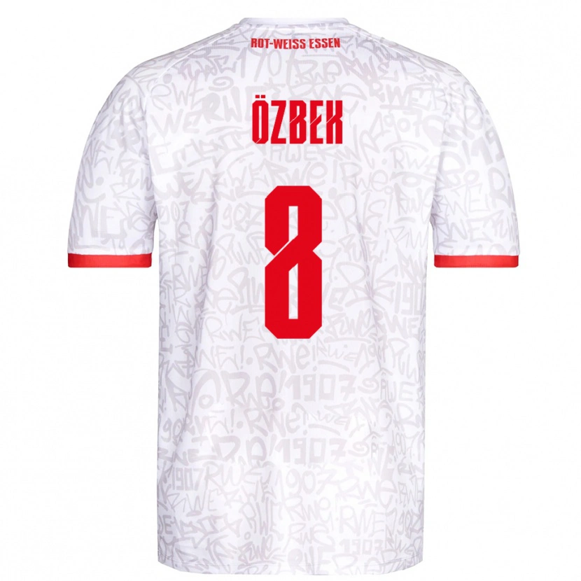 Danxen Donna Maglia Boran Özbek #8 Bianco Rosso Kit Gara Home 2025/26 Maglietta