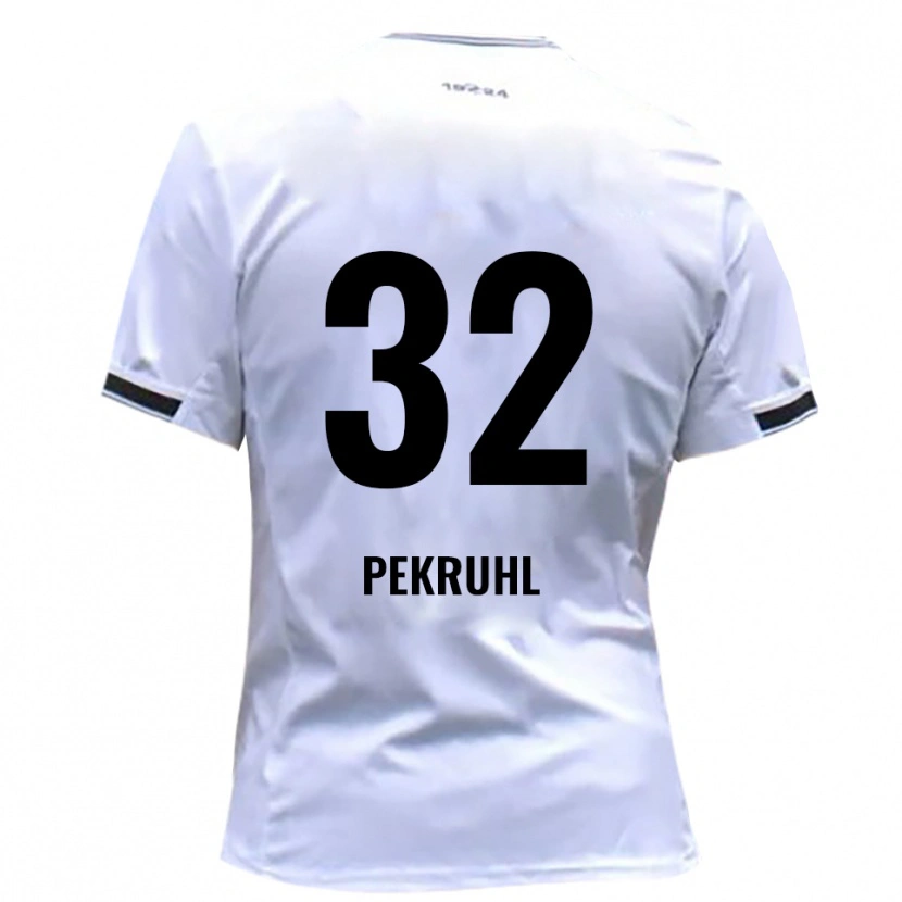 Danxen Donna Maglia Fabian Pekruhl #32 Bianco Rosso Kit Gara Home 2025/26 Maglietta