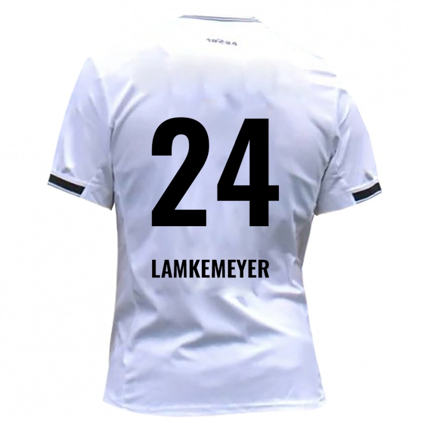 Danxen Donna Maglia Moritz Lamkemeyer #24 Bianco Rosso Kit Gara Home 2025/26 Maglietta