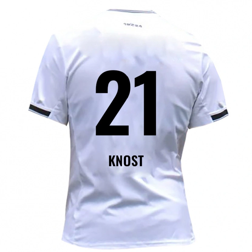 Danxen Donna Maglia Tobias Knost #21 Bianco Rosso Kit Gara Home 2025/26 Maglietta