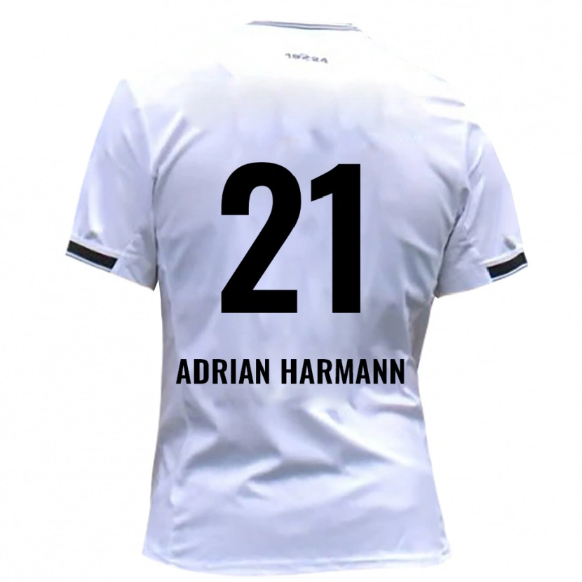 Danxen Donna Maglia Manuel Adrian Harmann #21 Bianco Rosso Kit Gara Home 2025/26 Maglietta