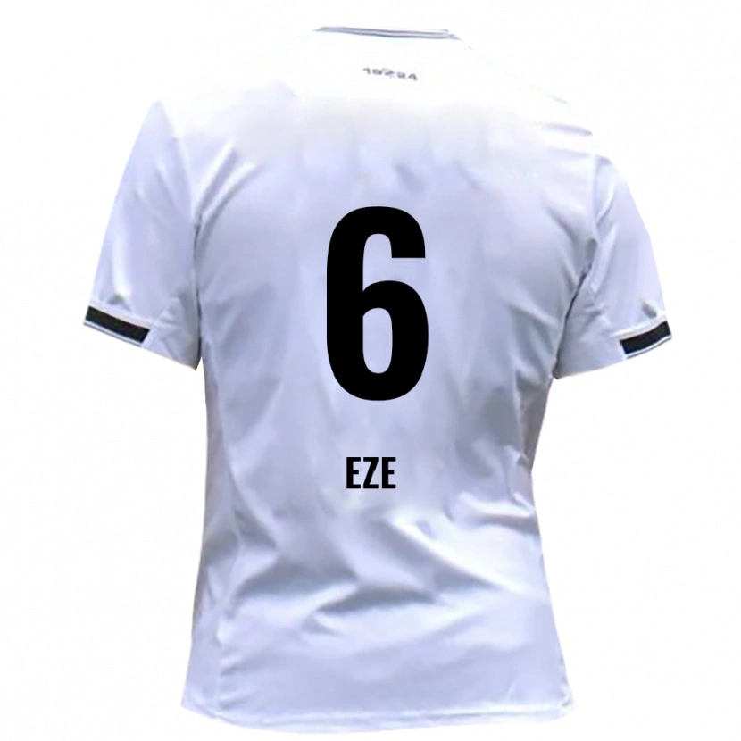 Danxen Donna Maglia Joshua Eze #6 Bianco Rosso Kit Gara Home 2025/26 Maglietta