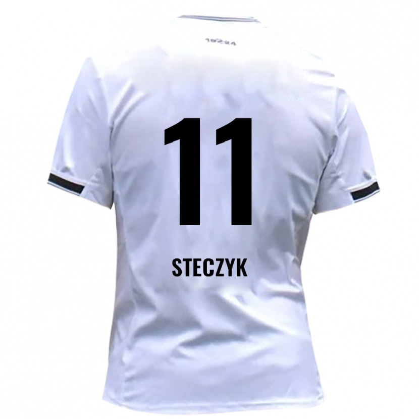 Danxen Donna Maglia Dominik Steczyk #11 Bianco Rosso Kit Gara Home 2025/26 Maglietta