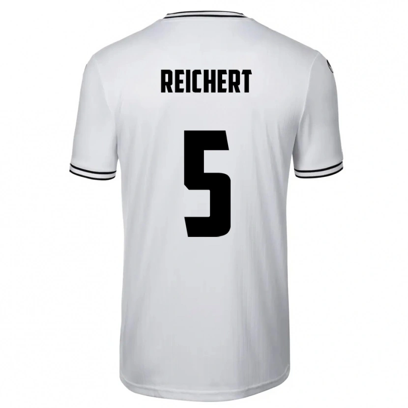 Danxen Donna Maglia Johannes Reichert #5 Bianco Nero Kit Gara Home 2025/26 Maglietta
