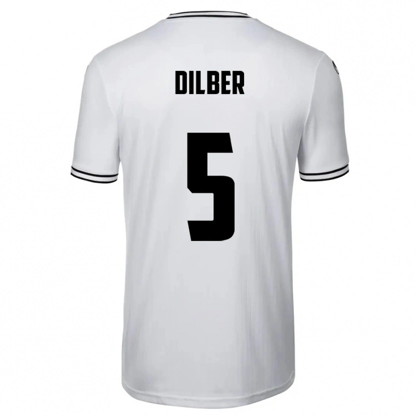 Danxen Donna Maglia Mirko Dilber #5 Bianco Nero Kit Gara Home 2025/26 Maglietta