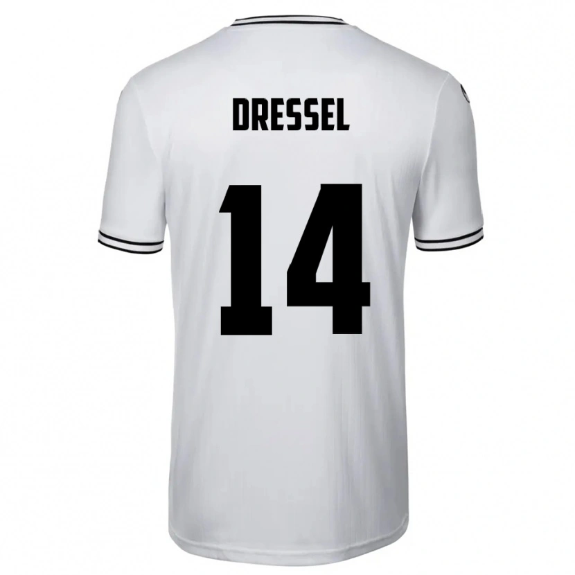 Danxen Donna Maglia Dennis Dressel #14 Bianco Nero Kit Gara Home 2025/26 Maglietta