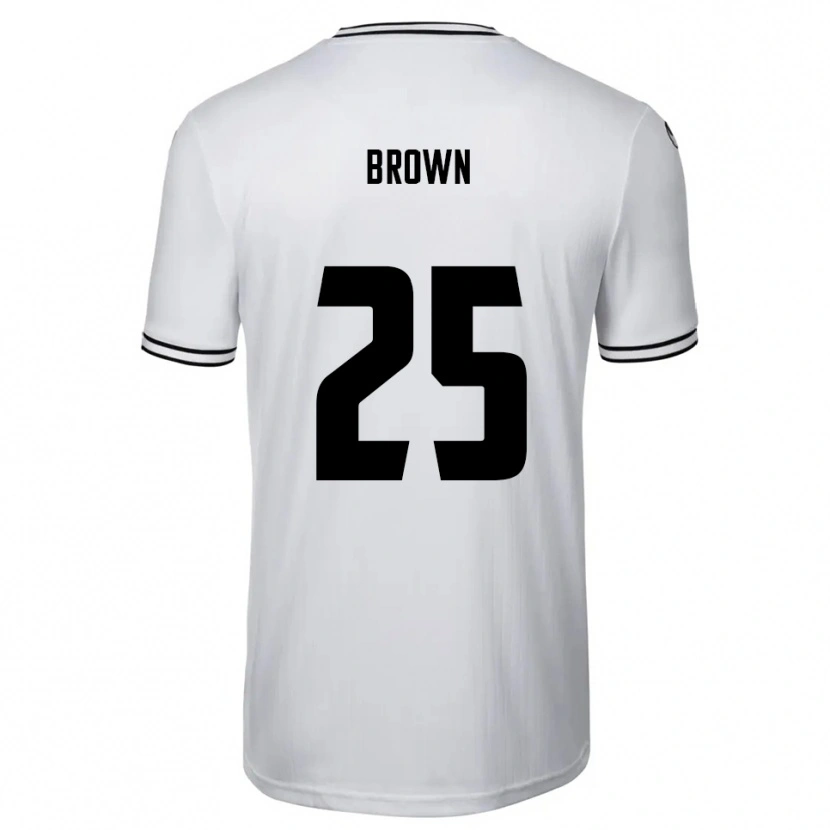Danxen Donna Maglia Evan Brown #25 Bianco Nero Kit Gara Home 2025/26 Maglietta