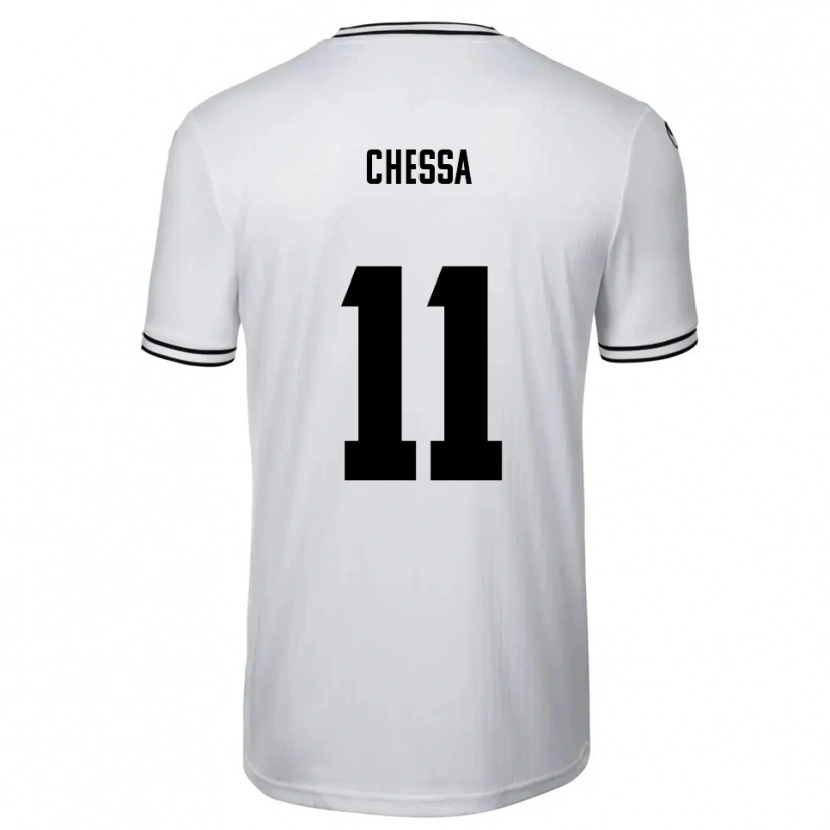 Danxen Donna Maglia Dennis Chessa #11 Bianco Nero Kit Gara Home 2025/26 Maglietta