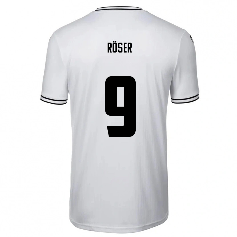 Danxen Donna Maglia Lucas Röser #9 Bianco Nero Kit Gara Home 2025/26 Maglietta