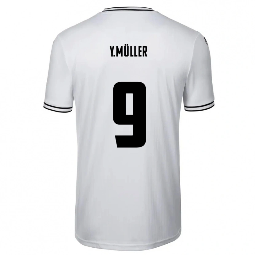 Danxen Donna Maglia Yannick Müller #9 Bianco Nero Kit Gara Home 2025/26 Maglietta
