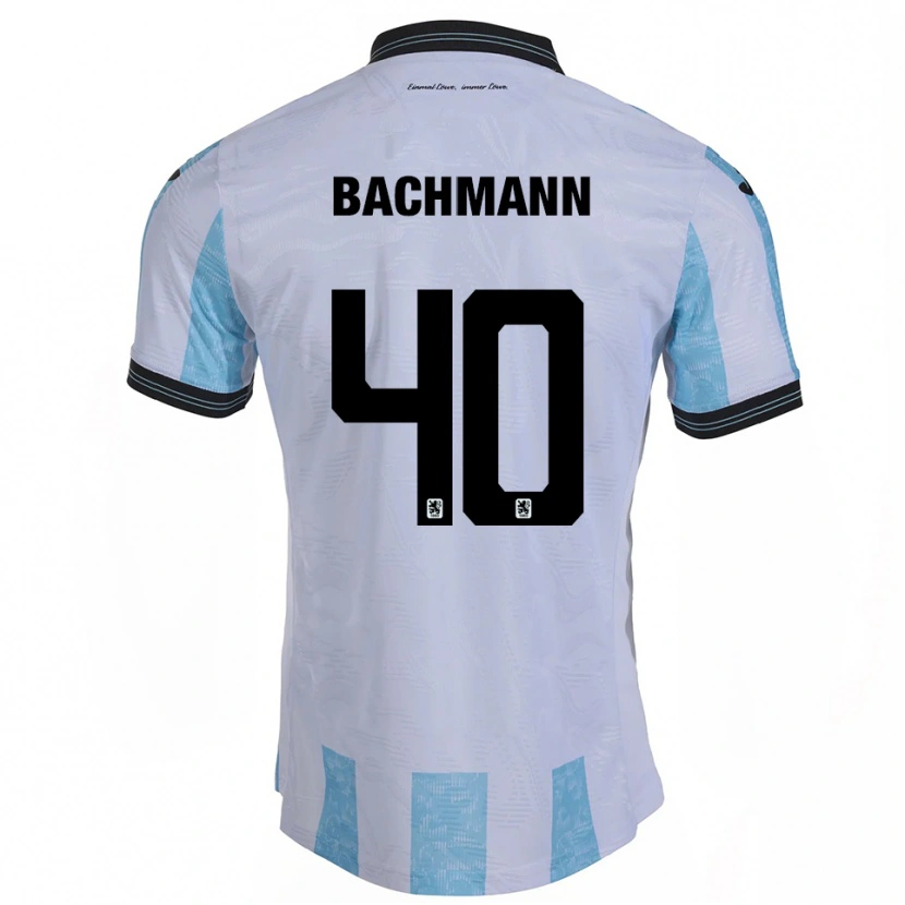 Danxen Donna Maglia Paul Bachmann #40 Bianco Azzurro Kit Gara Home 2025/26 Maglietta
