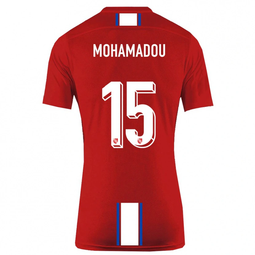 Danxen Donna Maglia Akram-Dine Mohamadou #15 Rosso Bianco Kit Gara Home 2025/26 Maglietta