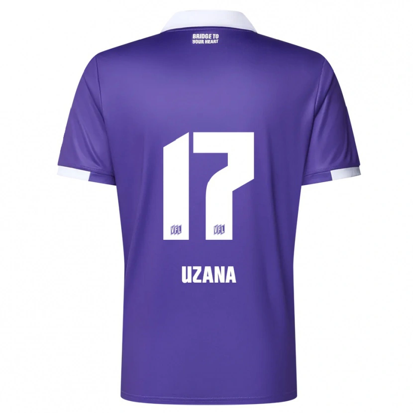 Danxen Donna Maglia Sebastian Uzana #17 Viola Bianco Kit Gara Home 2025/26 Maglietta