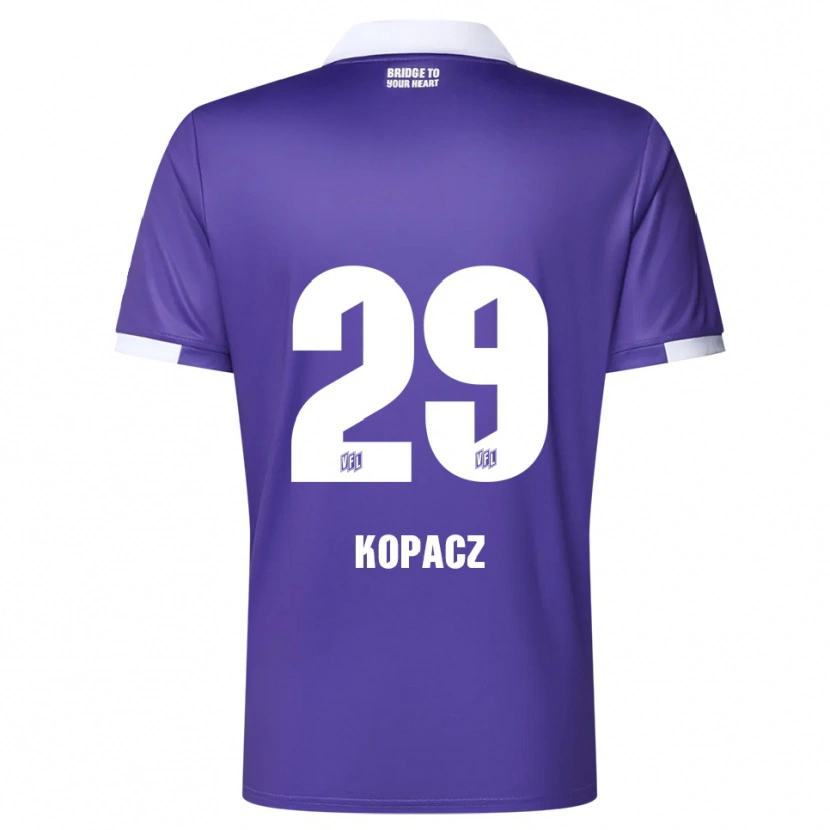 Danxen Donna Maglia David Kopacz #29 Viola Bianco Kit Gara Home 2025/26 Maglietta