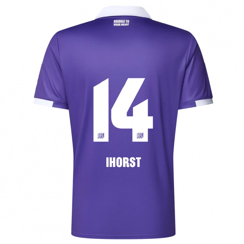 Danxen Donna Maglia Luc Ihorst #14 Viola Bianco Kit Gara Home 2025/26 Maglietta