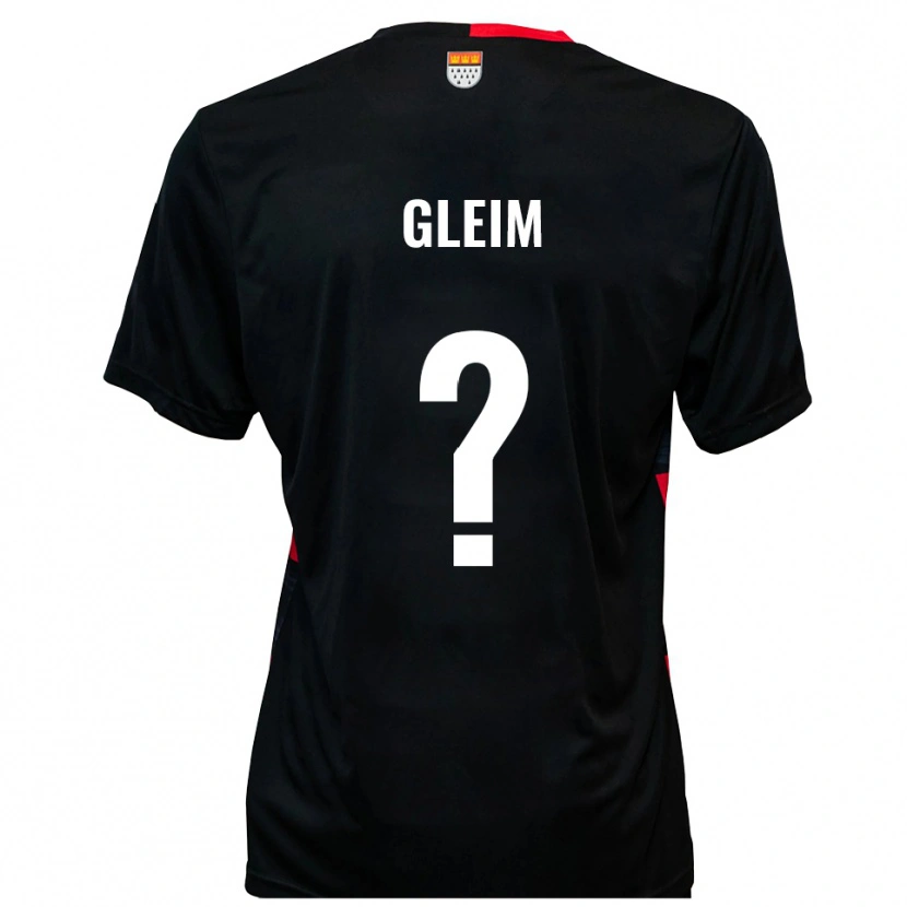 Danxen Donna Maglia Rebecca Gleim #0 Nero Rosso Kit Gara Home 2025/26 Maglietta