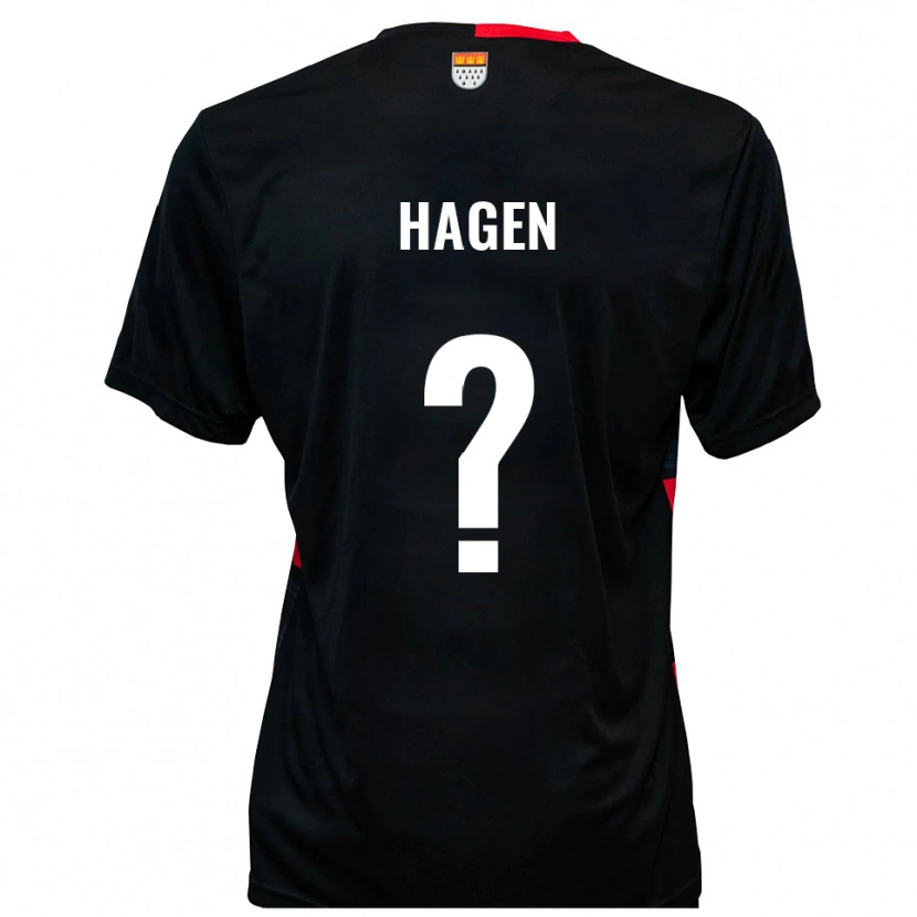 Danxen Donna Maglia Jacqueline Katharina Hagen #0 Nero Rosso Kit Gara Home 2025/26 Maglietta