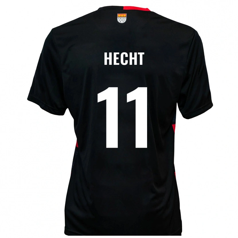 Danxen Donna Maglia Leon Hecht #11 Nero Rosso Kit Gara Home 2025/26 Maglietta