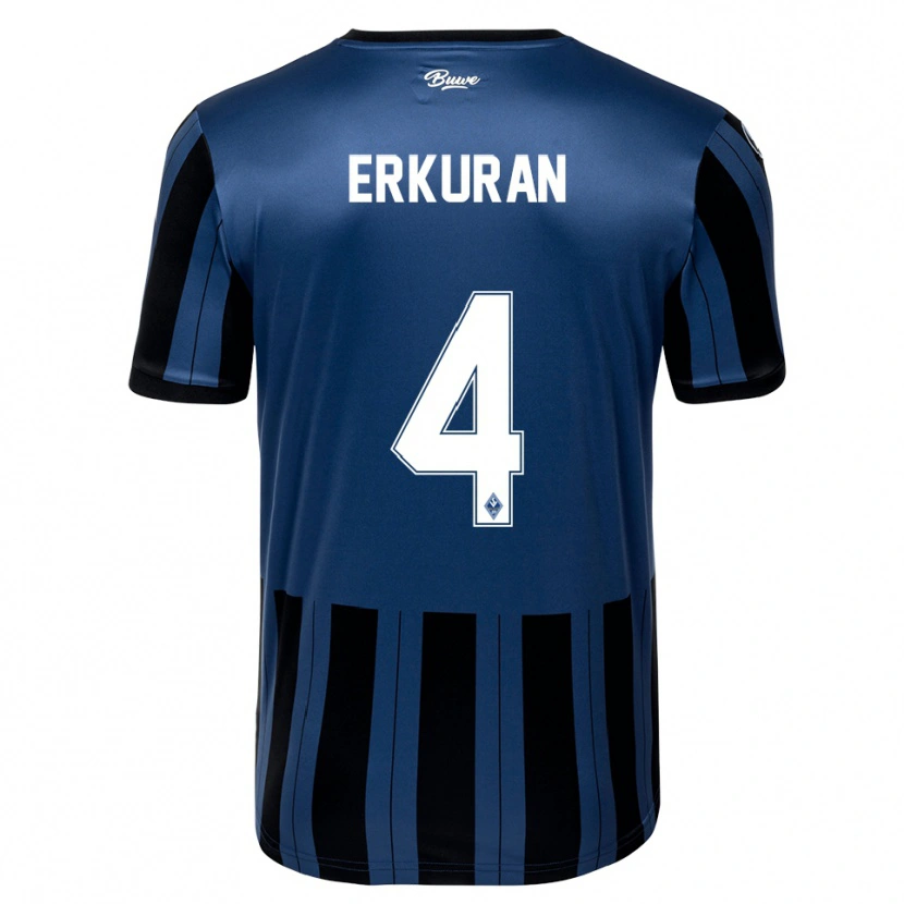 Danxen Donna Maglia Emirhan Erkuran #4 Blu Grigio Nero Kit Gara Home 2025/26 Maglietta