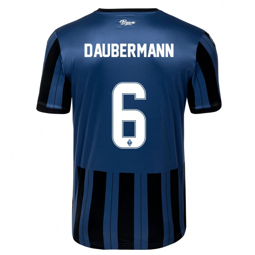 Danxen Donna Maglia Jonas Daubermann #6 Blu Grigio Nero Kit Gara Home 2025/26 Maglietta