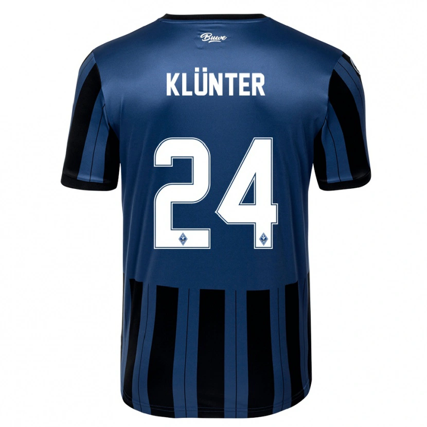 Danxen Donna Maglia Lukas Klünter #24 Blu Grigio Nero Kit Gara Home 2025/26 Maglietta