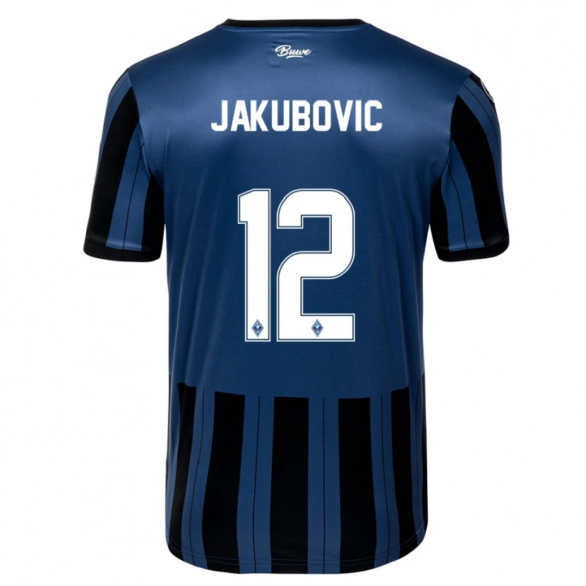 Danxen Donna Maglia Harun Jakubovic #12 Blu Grigio Nero Kit Gara Home 2025/26 Maglietta