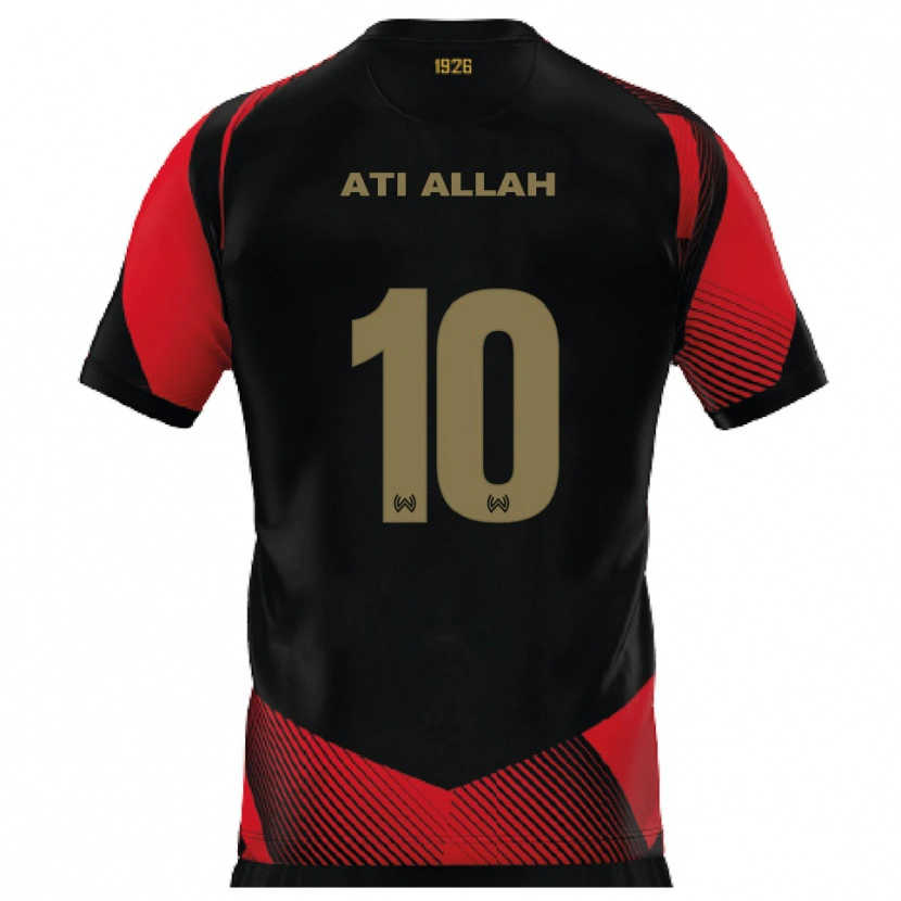 Danxen Donna Maglia Ibrahim Ati Allah #10 Nero Rosso Kit Gara Home 2025/26 Maglietta