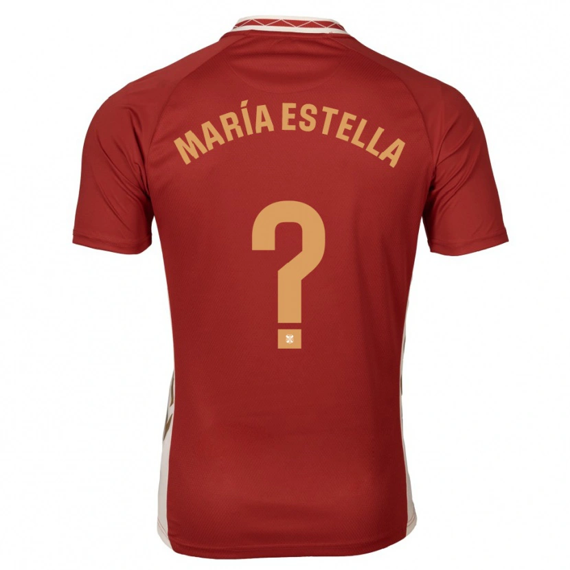 Danxen Donna Maglia María Estella Del Valle #0 Bordeaux Oro Kit Gara Away 2025/26 Maglietta
