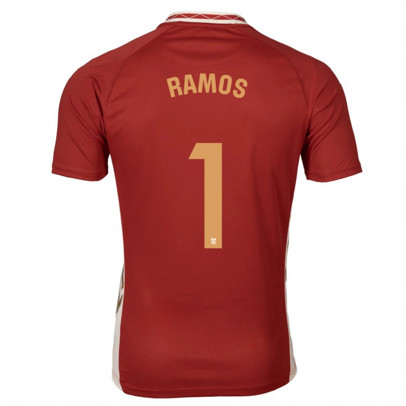 Danxen Donna Maglia Moha Ramos #1 Bordeaux Oro Kit Gara Away 2025/26 Maglietta