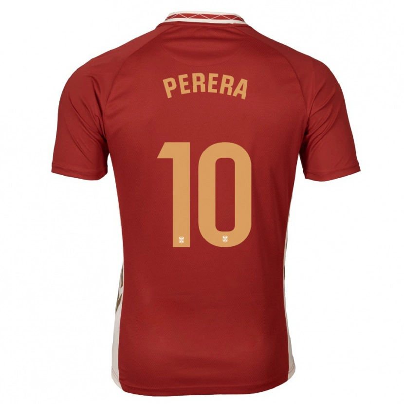 Danxen Donna Maglia Dylan Perera #10 Bordeaux Oro Kit Gara Away 2025/26 Maglietta