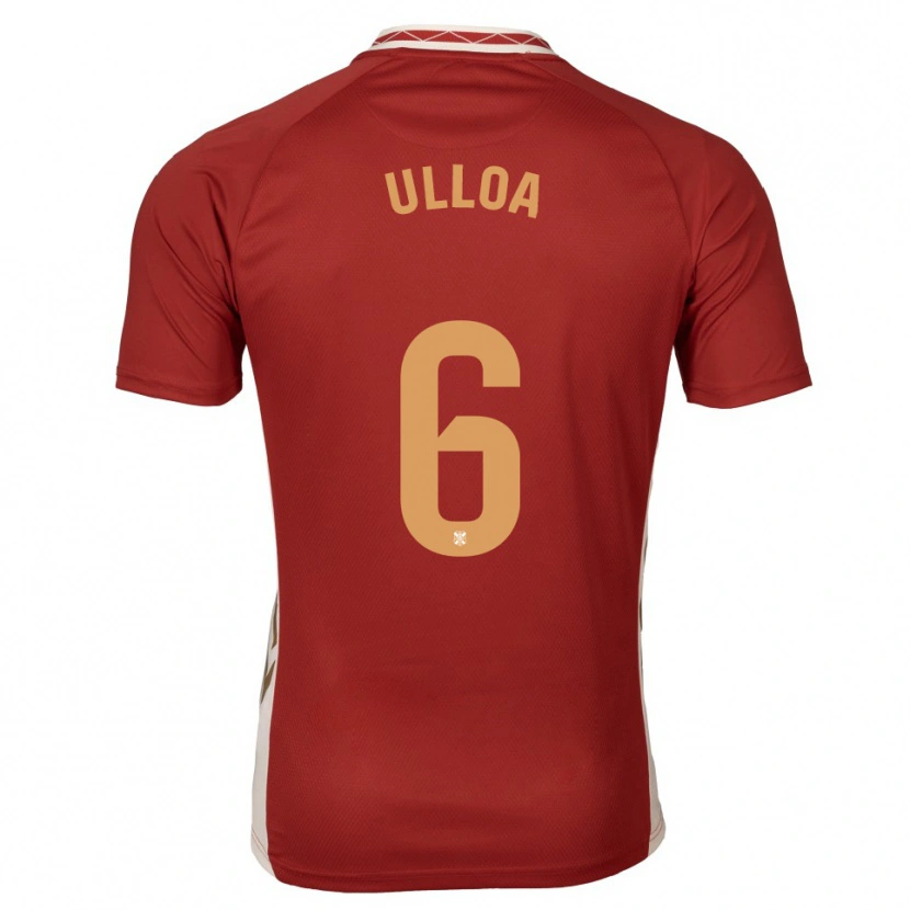 Danxen Donna Maglia Alberto Ulloa #6 Bordeaux Oro Kit Gara Away 2025/26 Maglietta