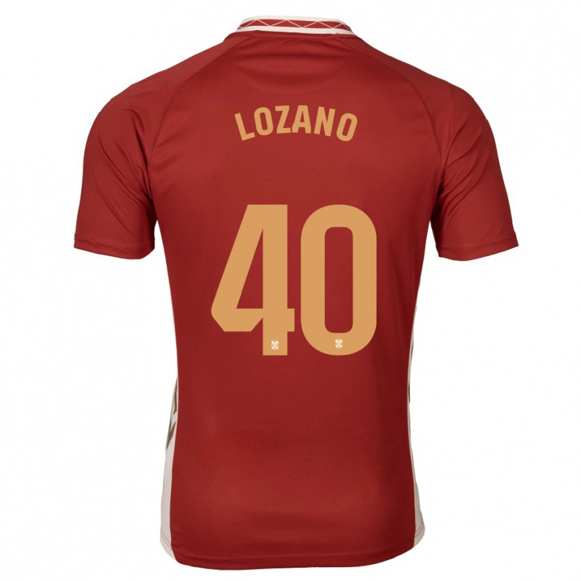Danxen Donna Maglia Gabriel Lozano #40 Bordeaux Oro Kit Gara Away 2025/26 Maglietta