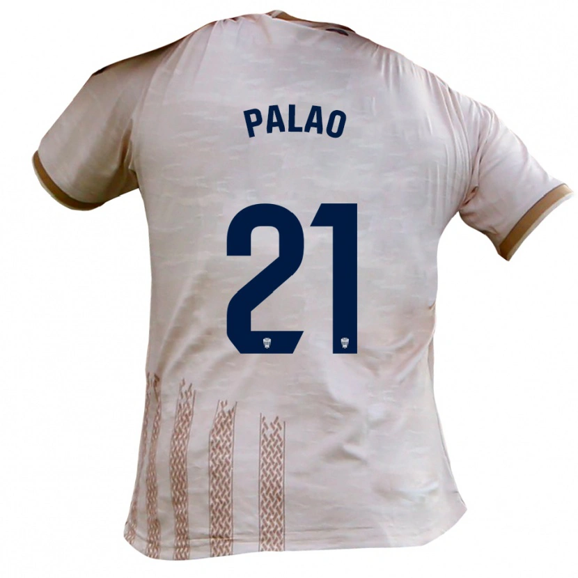 Danxen Donna Maglia Rafa Palao #21 Bianco Sporco Marrone Kit Gara Away 2025/26 Maglietta