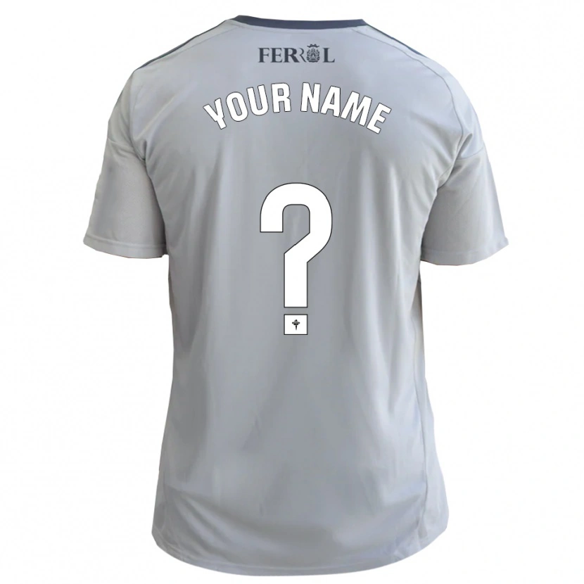 Danxen Donna Maglia Il Tuo Nome #0 Grigio Argento Kit Gara Away 2025/26 Maglietta