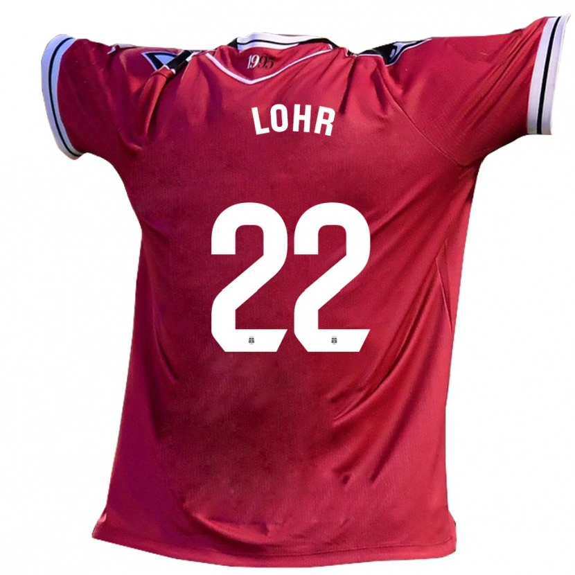 Danxen Donna Maglia Luca Lohr #22 Bordeaux Nero Kit Gara Away 2025/26 Maglietta