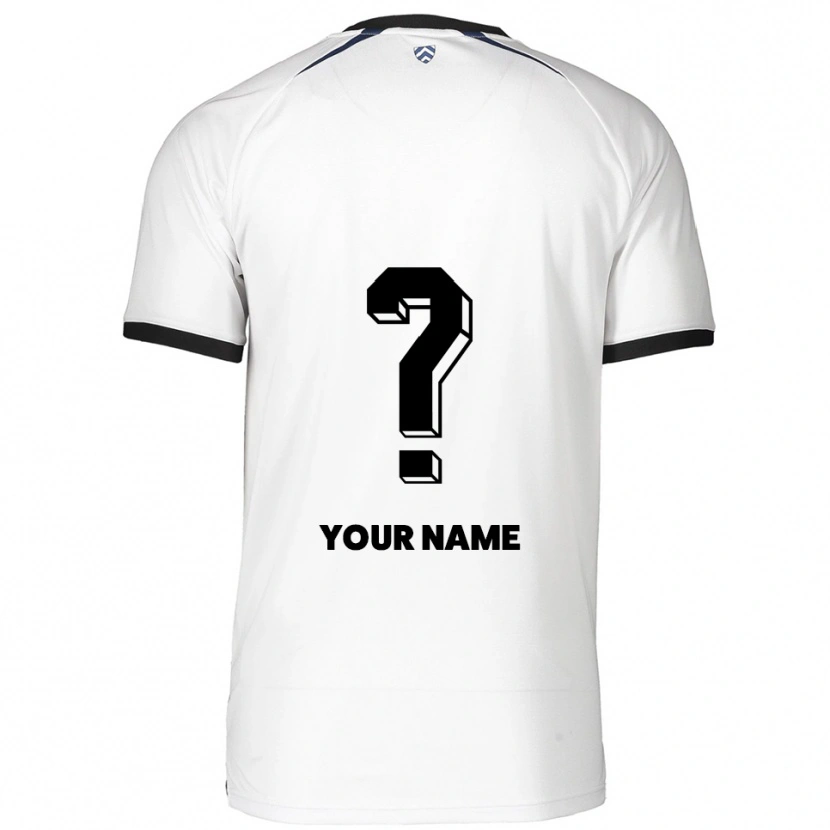 Danxen Donna Maglia Il Tuo Nome #0 Bianco Nero Kit Gara Away 2025/26 Maglietta