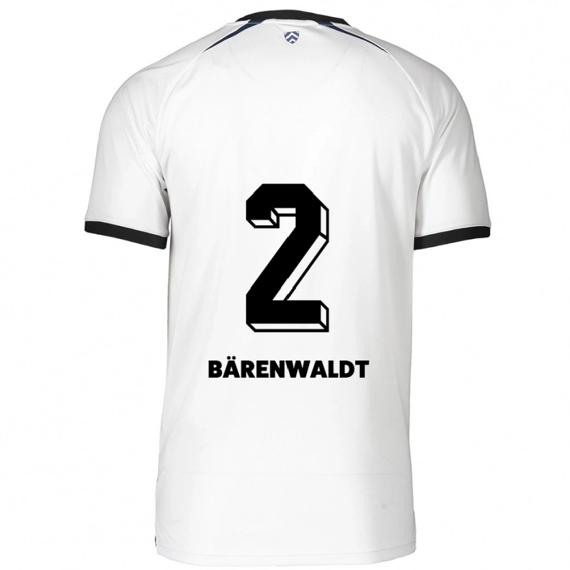 Danxen Donna Maglia Tim Bärenwaldt #2 Bianco Nero Kit Gara Away 2025/26 Maglietta