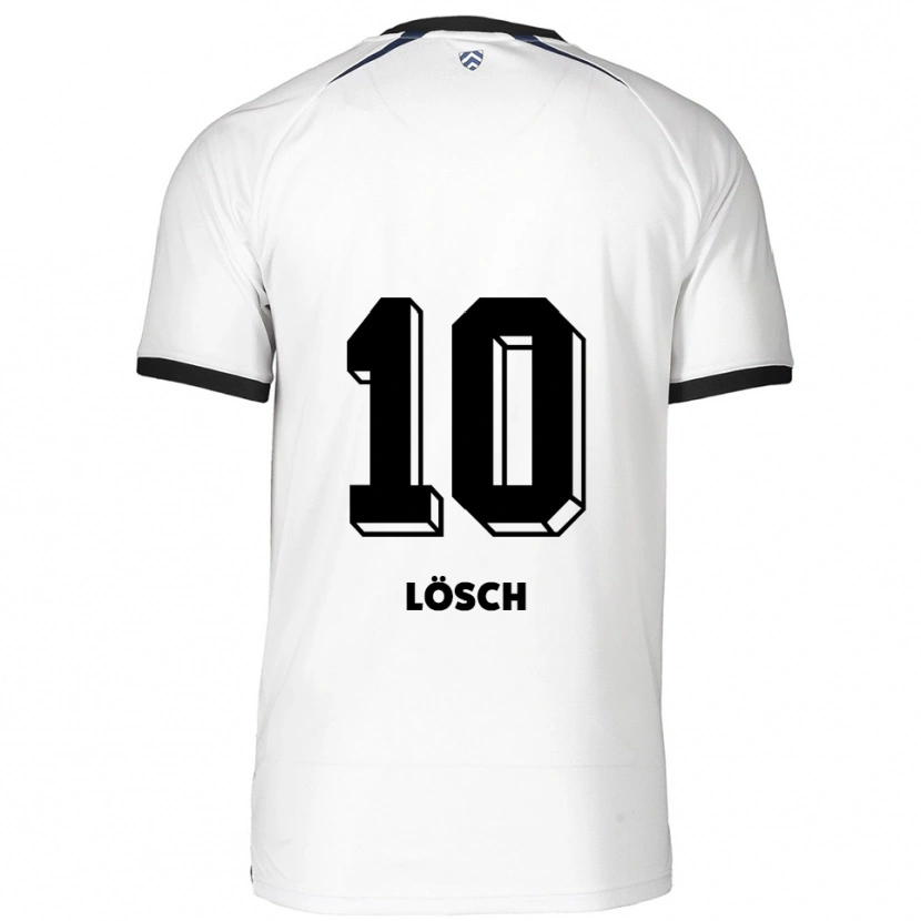 Danxen Donna Maglia Lisa Lösch #10 Bianco Nero Kit Gara Away 2025/26 Maglietta