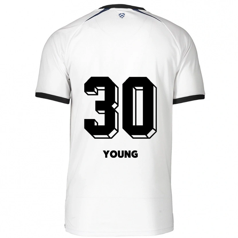 Danxen Donna Maglia Isaiah Young #30 Bianco Nero Kit Gara Away 2025/26 Maglietta