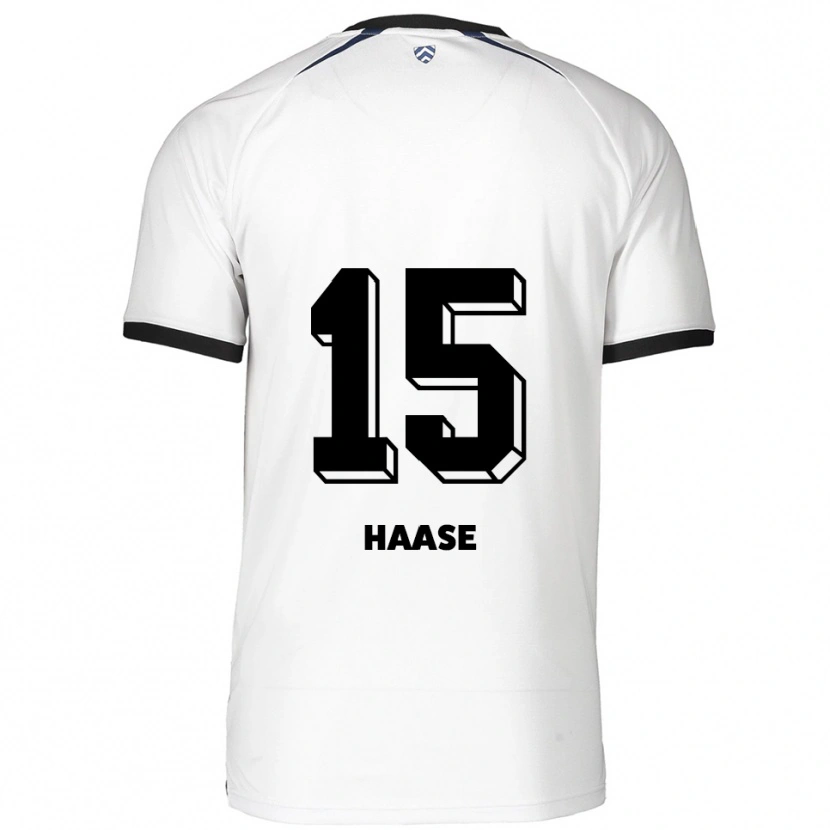 Danxen Donna Maglia Leo Haase #15 Bianco Nero Kit Gara Away 2025/26 Maglietta