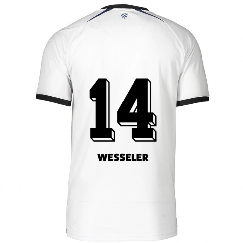 Danxen Donna Maglia Anna Weßeler #14 Bianco Nero Kit Gara Away 2025/26 Maglietta