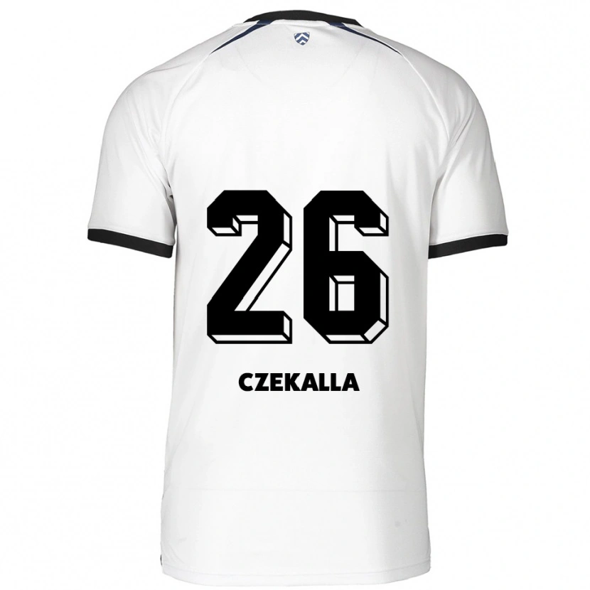 Danxen Donna Maglia Anna Czekalla #26 Bianco Nero Kit Gara Away 2025/26 Maglietta