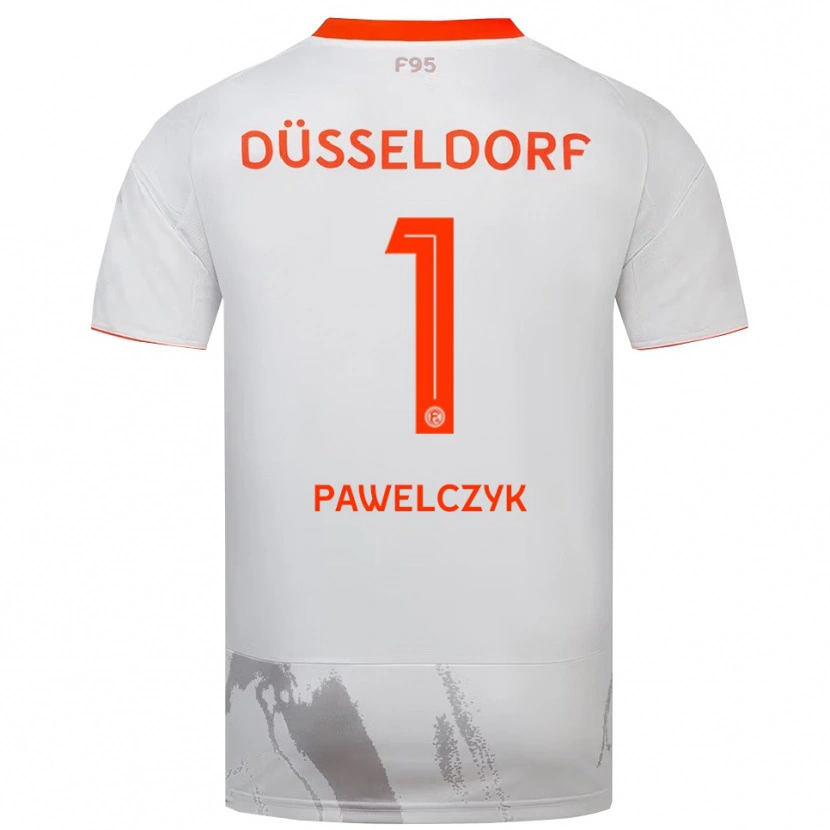 Danxen Donna Maglia Tobias Pawelczyk #1 Bianco Arancione Kit Gara Away 2025/26 Maglietta